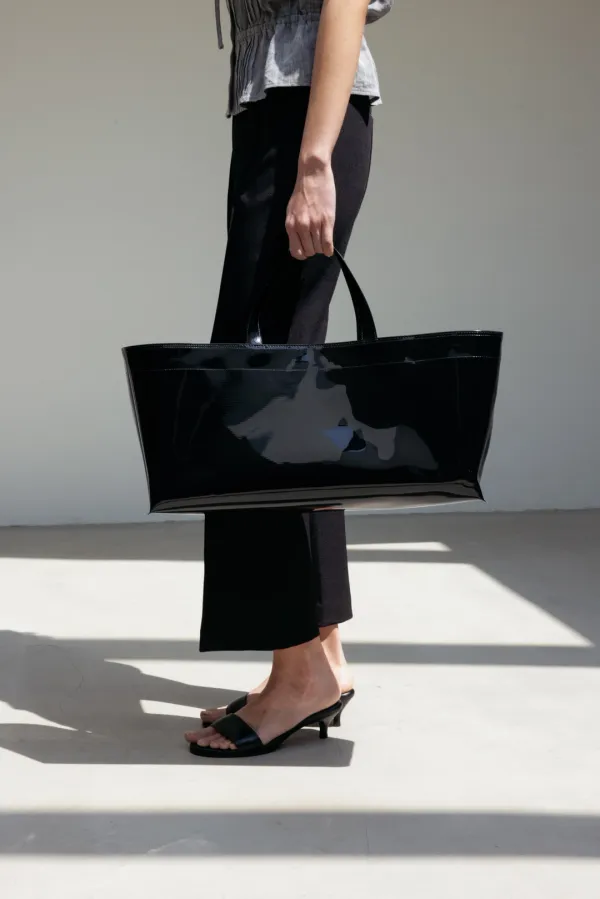 Clear Wide Bag Big (Black)