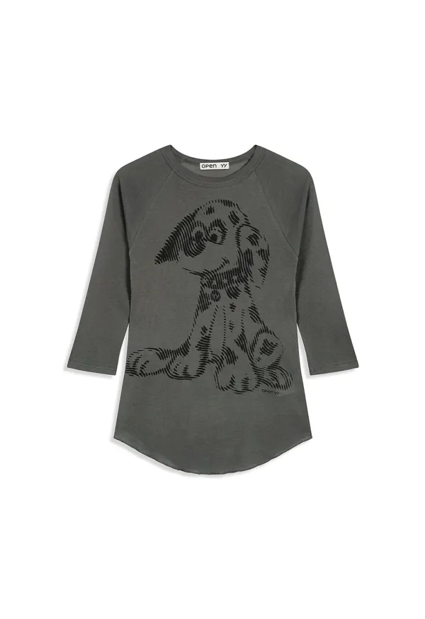 PET CLUB DALMATIAN DOODLE TEE, CHARCOAL