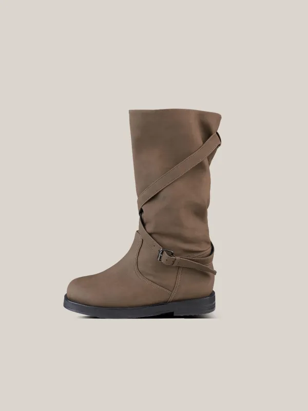 CROSS BELT BOOTS[ NUBUCK KAHKI ]