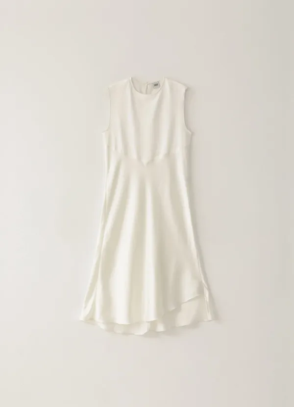 3RD / Satin Sleeveless Dress - White
