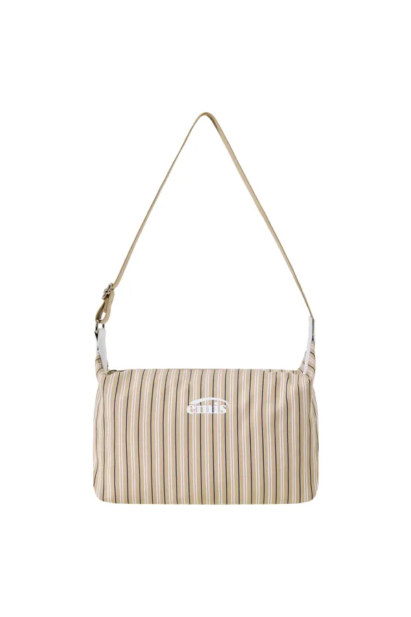 STRIPE HOBO BAG-BEIGE