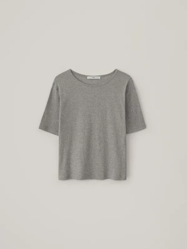 [6.5 예약 배송] Fresh Cotton Half Top - Gray