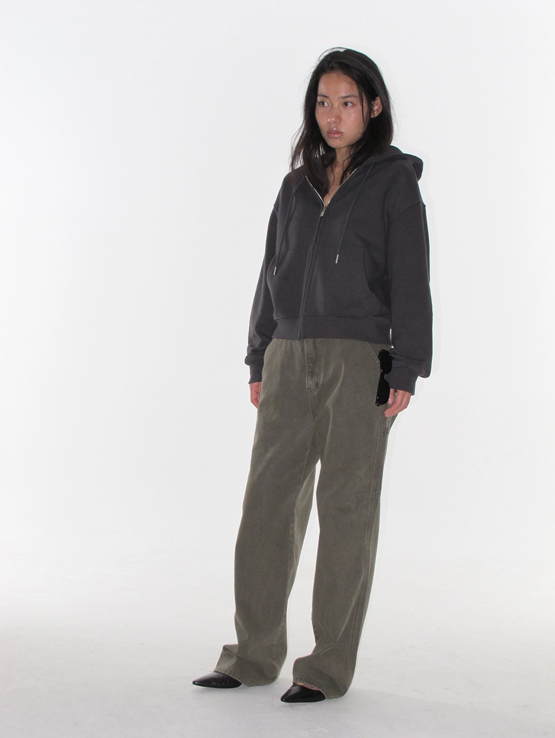 쏘딩키브레드 Tiffin Charcoal Hoodie Zip-Up 상품 이미지 2