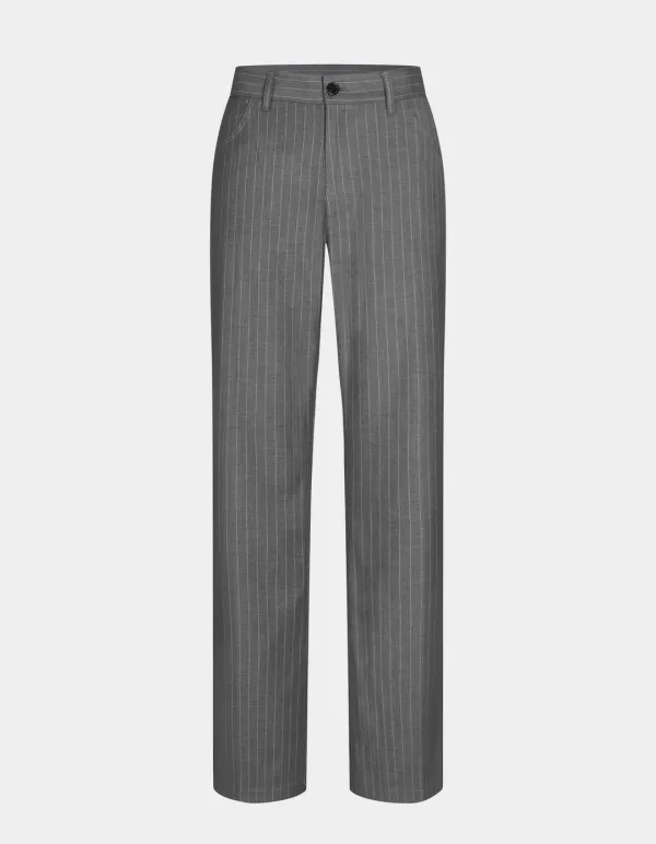 New 1990 Pin Stripe Slacks (Grey)