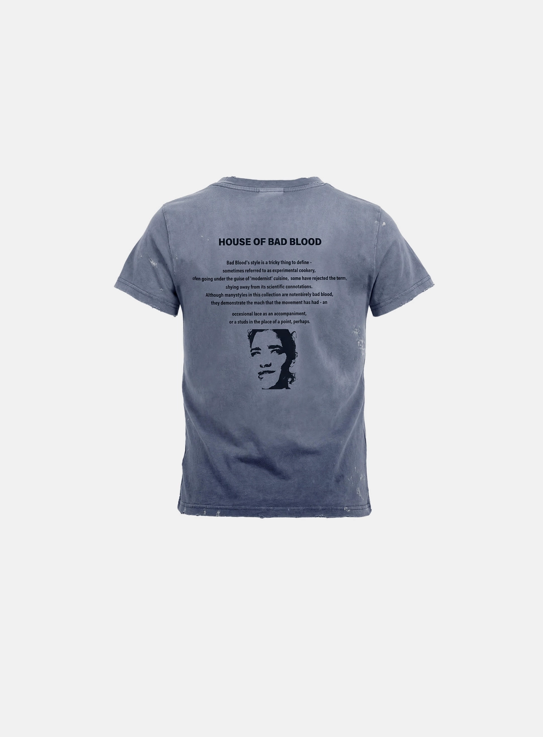 배드블러드 [5/29 발송] [w-tee26-144] H.B.B. Short Sleeve T-Shirt – Charcoal 상품 이미지 2