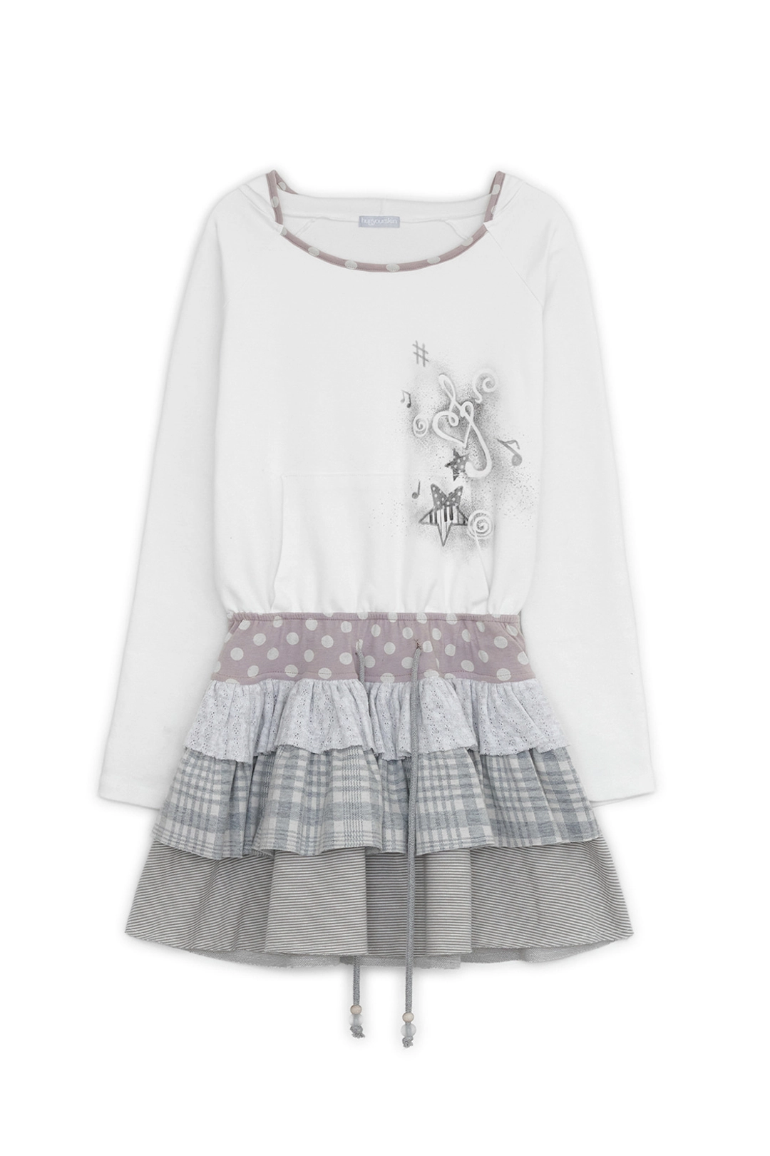 허그유어스킨 Cancan layered hooded dress (Ivory) 상품 이미지 1