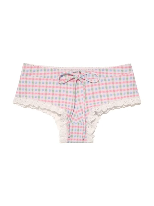 FRILL BOOTY SHORTS (CANDY BLOCK)