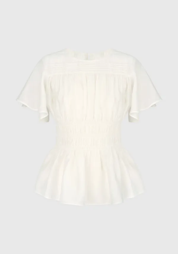 2nd) Shape Smoking Blouse Ivory