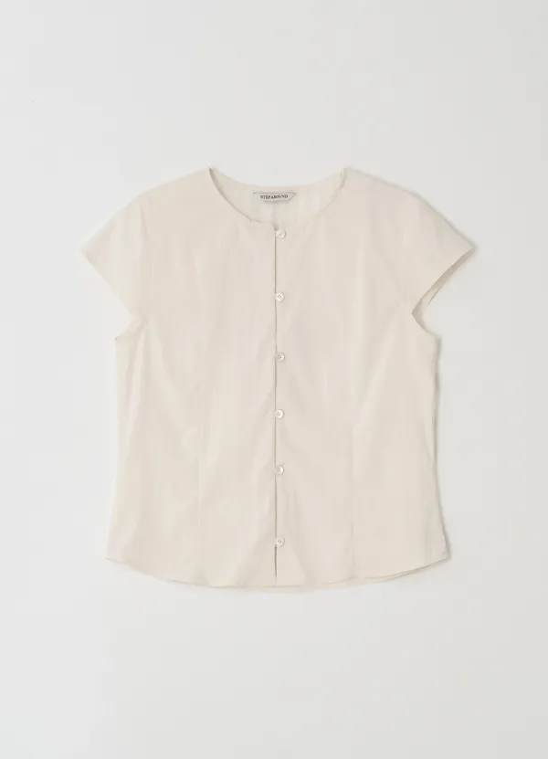 [3차] Cap sleeve blouse_IVORY