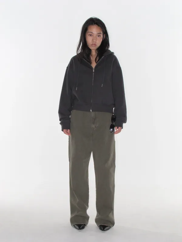 Tiffin Charcoal Hoodie Zip-Up