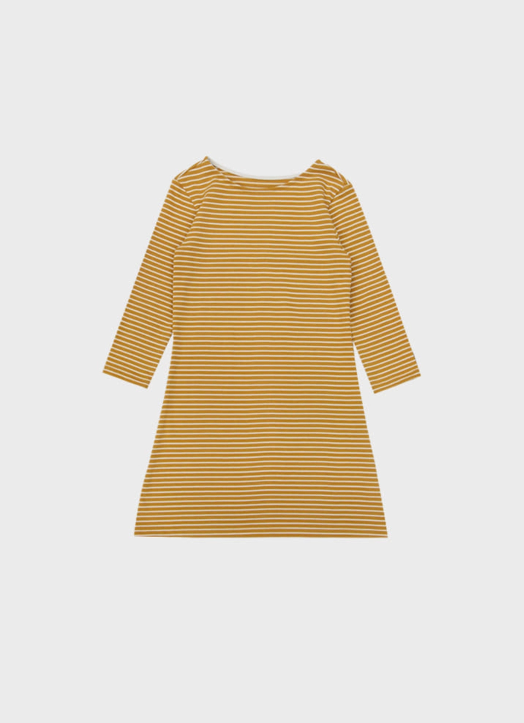 프레클 boat neck stripe mini dress in yellow 상품 이미지 3