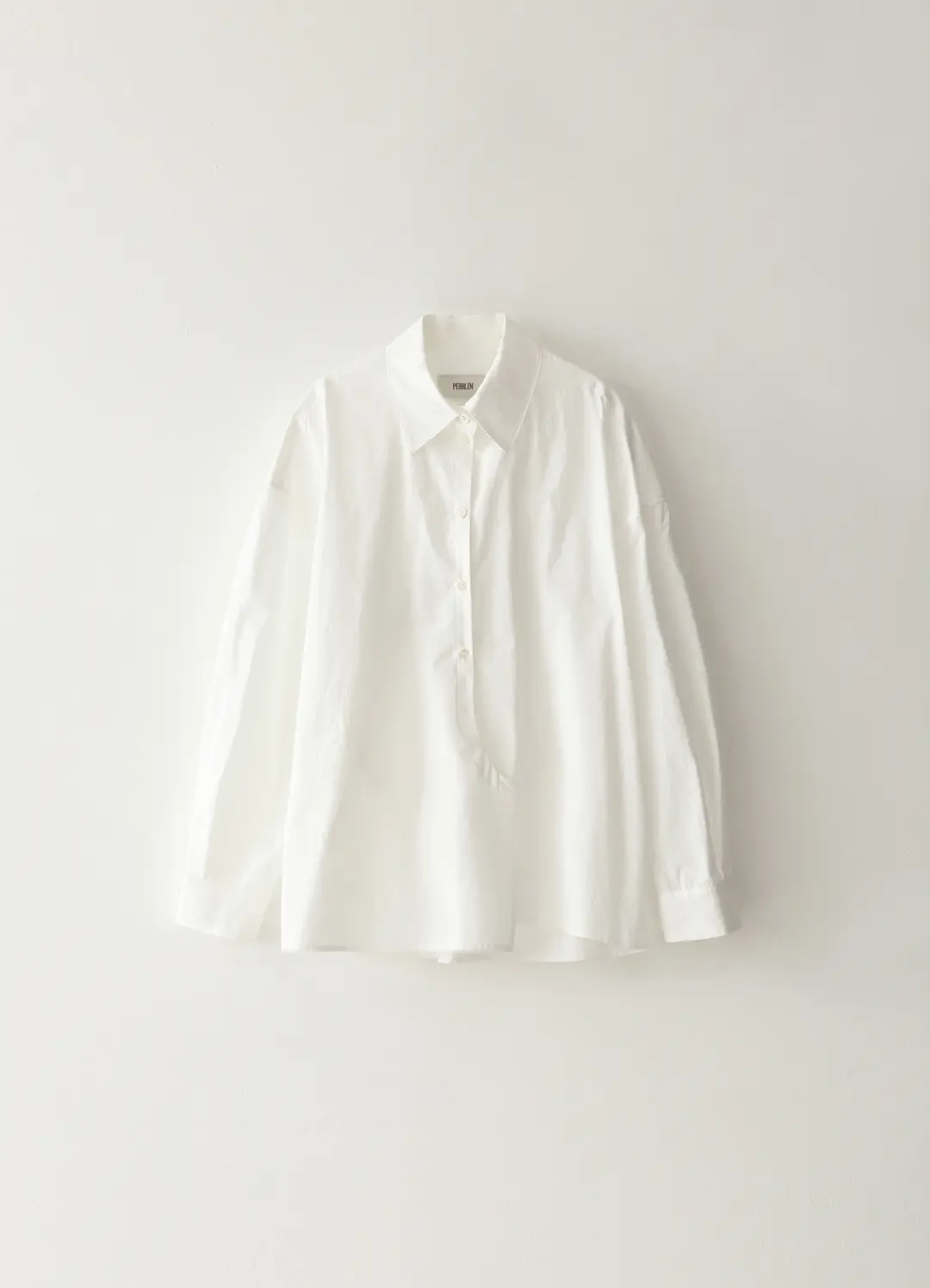 페블엠 3RD / Unbalanced String Shirt - White 상품 이미지 1