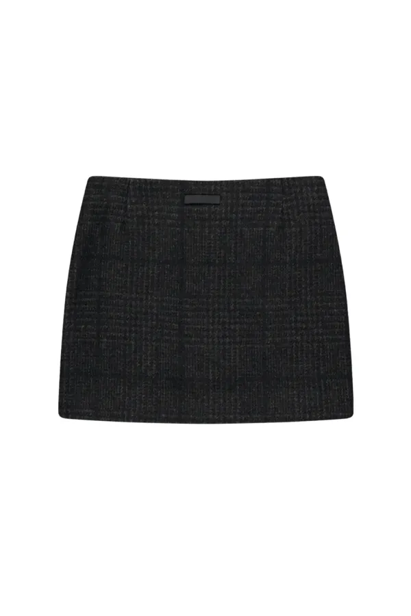 CLASSIC WOOL MINI SKIRT (CHECK)