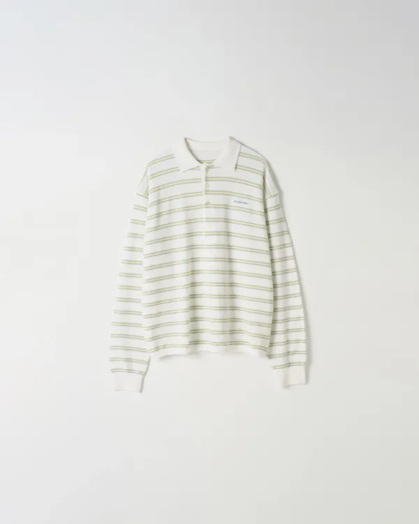 Stripe Polo Knit [IVORY]