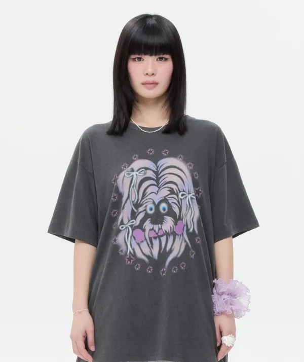 [2차] Furry Puppy Top [Charcoal]