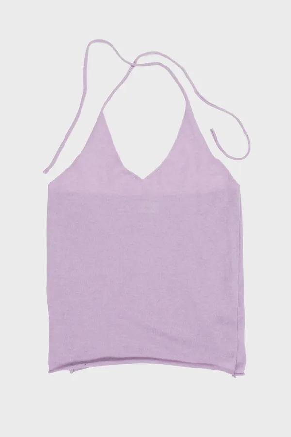 V-neck backless knit top _Violet [6/4일 순차적 배송]