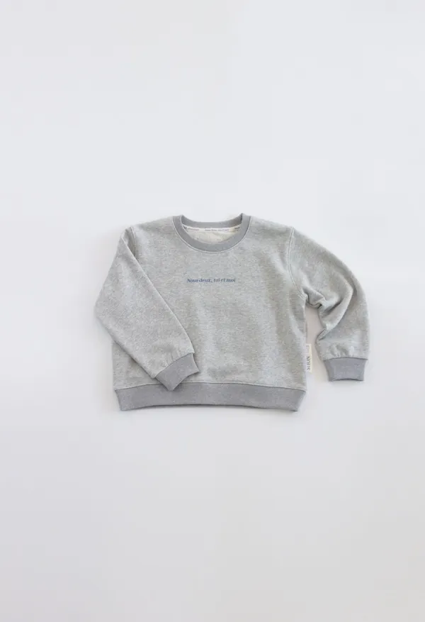 VOUS SWEATSHIRT (JUNIOR- MELANGE GREY)