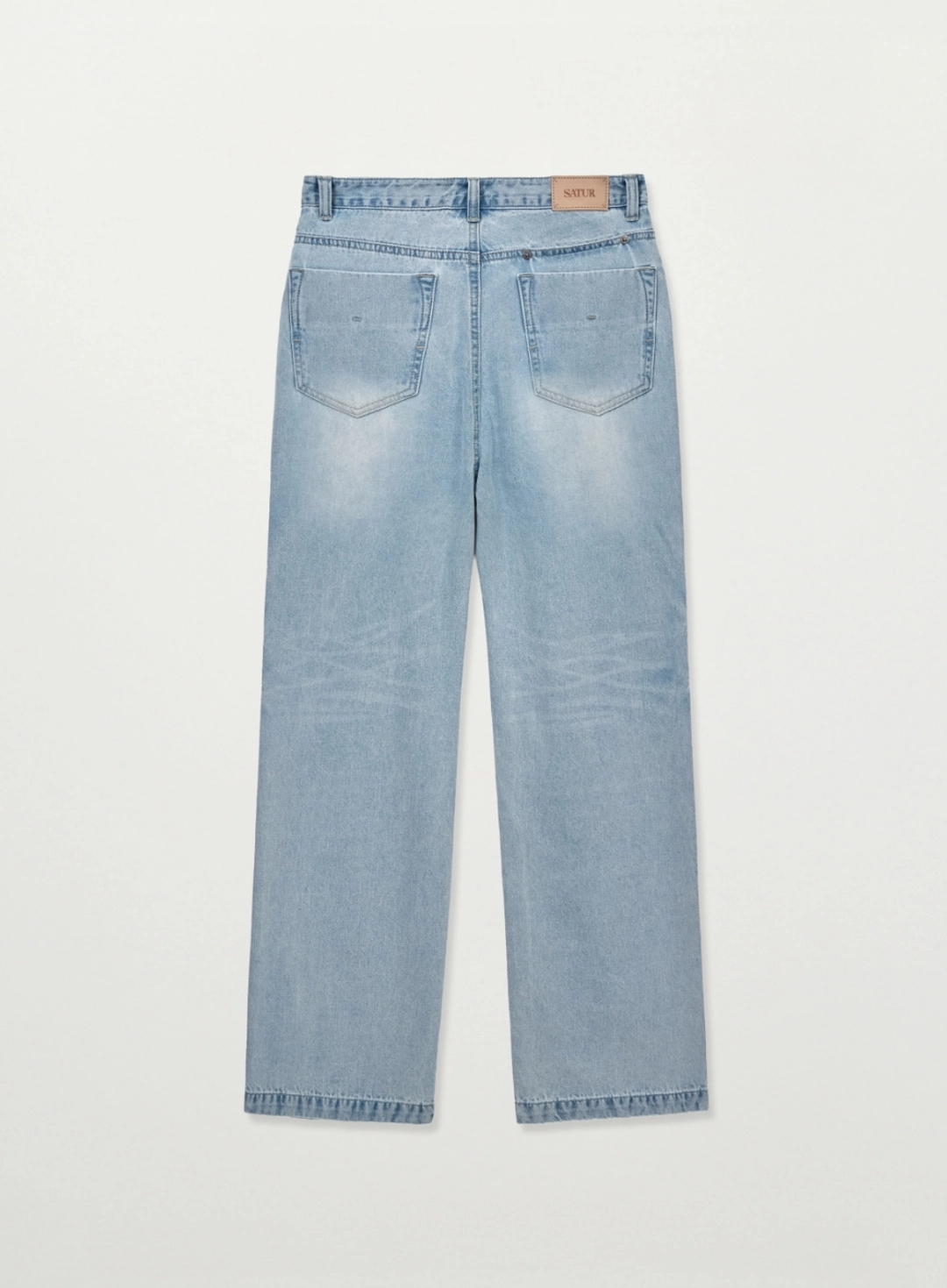 세터 [신예은 Pick] (W) Washed Relaxed Denim Pants - Light Blue 상품 이미지 3