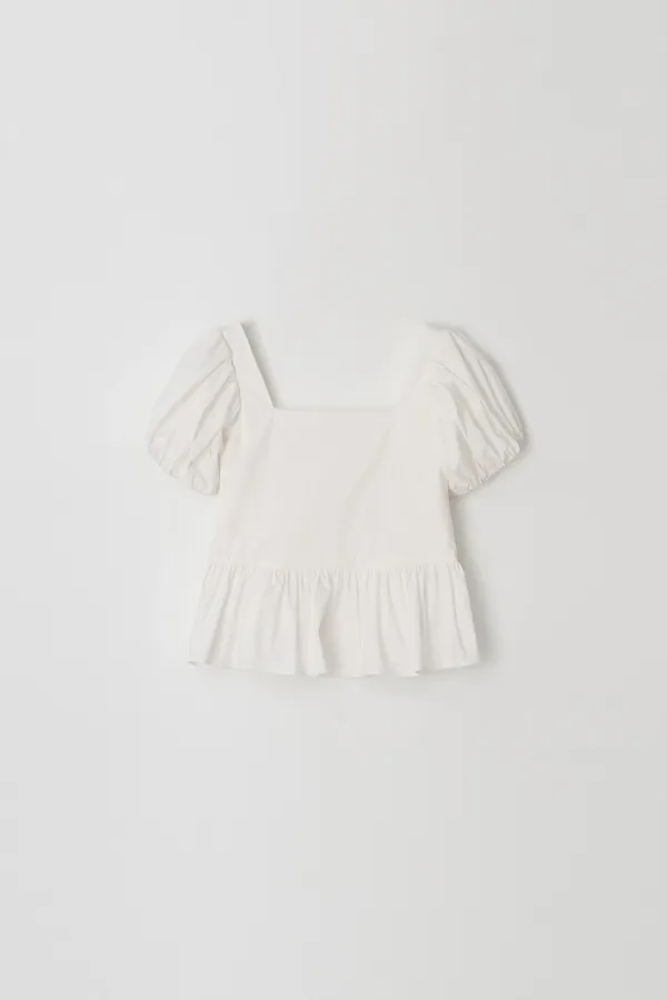 Puff Sleeve Blouse (white)