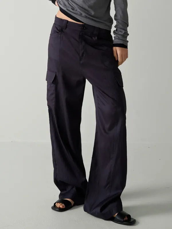 실키 카고 팬츠_blue charcoal