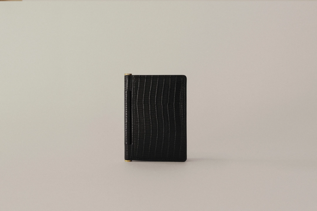 투티에 PORTE CARTES PAUMELLE LIZARD BLACK 상품 이미지 3