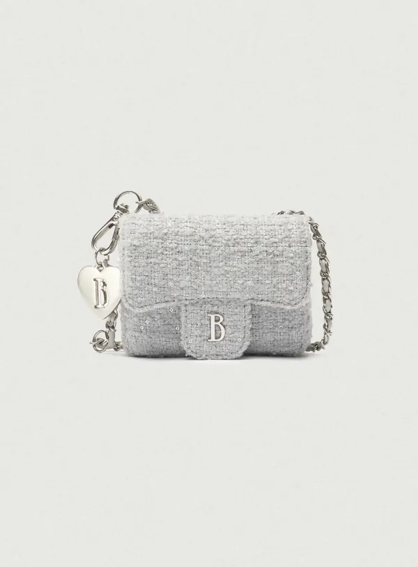 Tweed Chain Belt Mini Bag_Mint