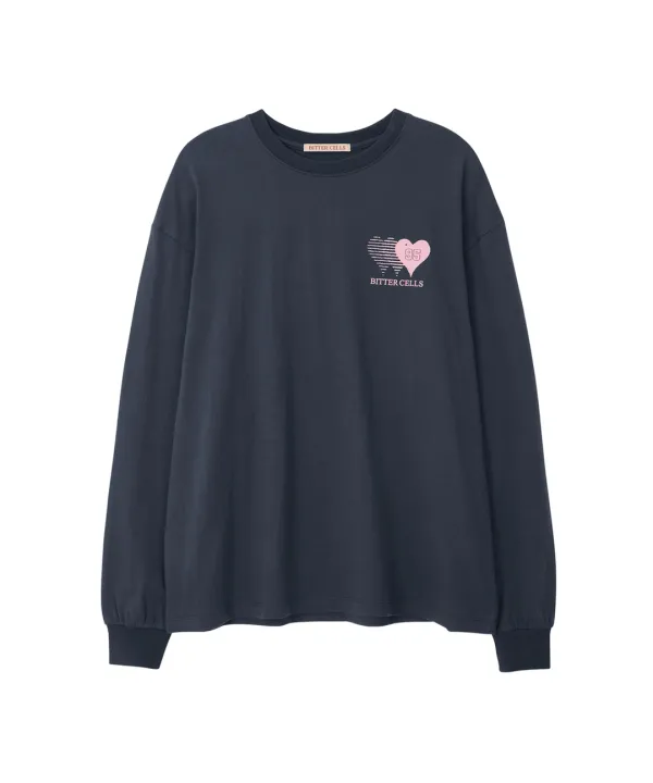 Sporty Heart Long Sleeve-Charcoal