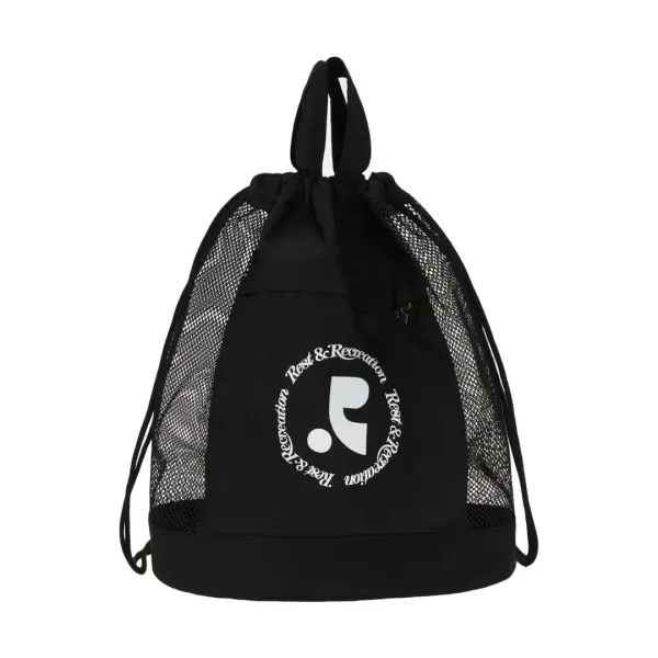 LOGO MESH BACKPACK - BLACK