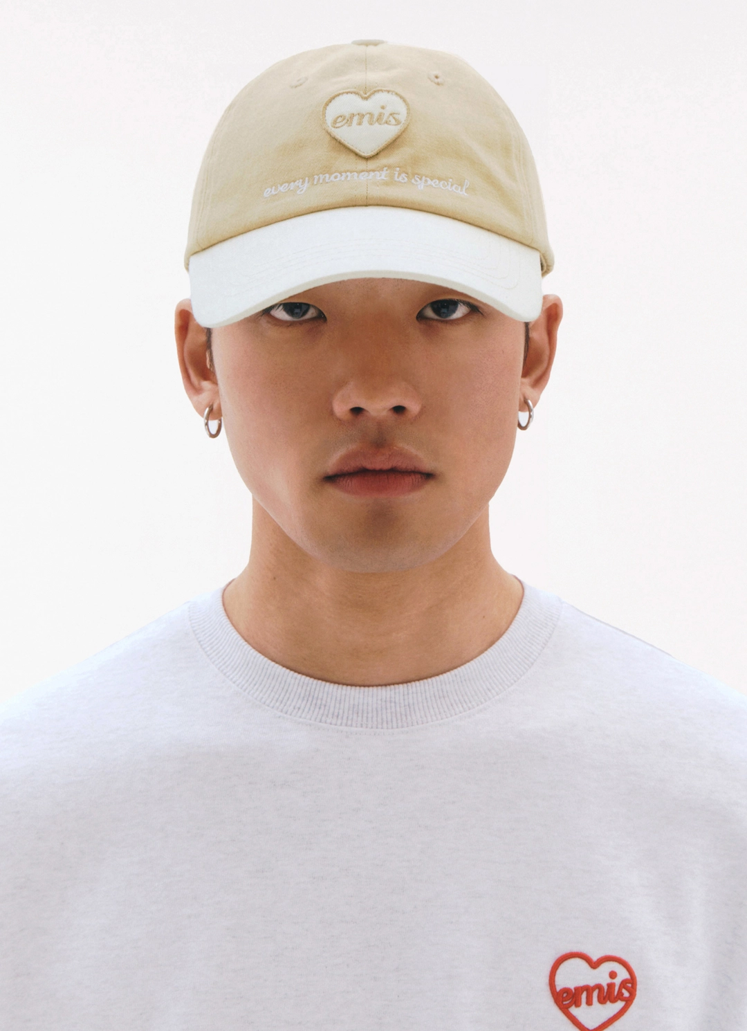 이미스 HEART WAPPEN TONE ON TONE BALL CAP-BEIGE 상품 이미지 2