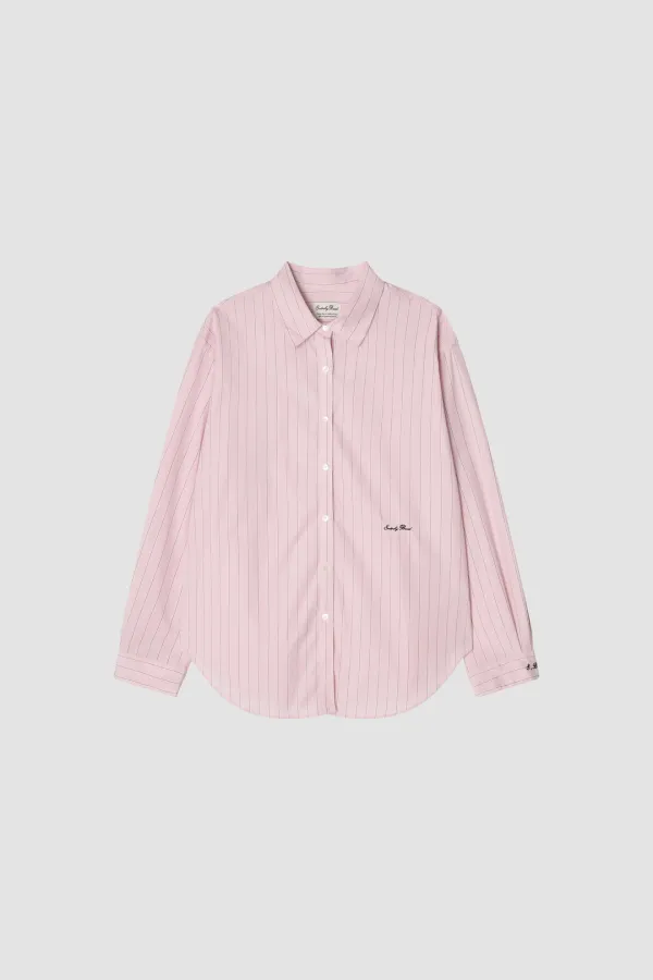 Finch Pink Stripe Shirt (Fabric from Japan)