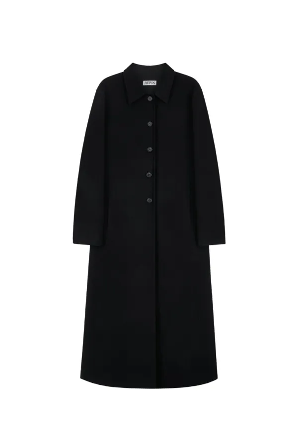 MINIMAL HANDMADE MAXI COAT (BLACK)