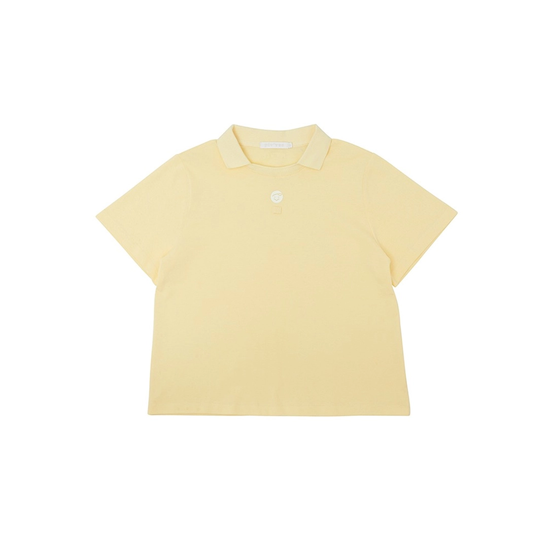 피브비 Piv\'vee Club Round Neck PK Shirt (mist yellow) 상품 이미지 1