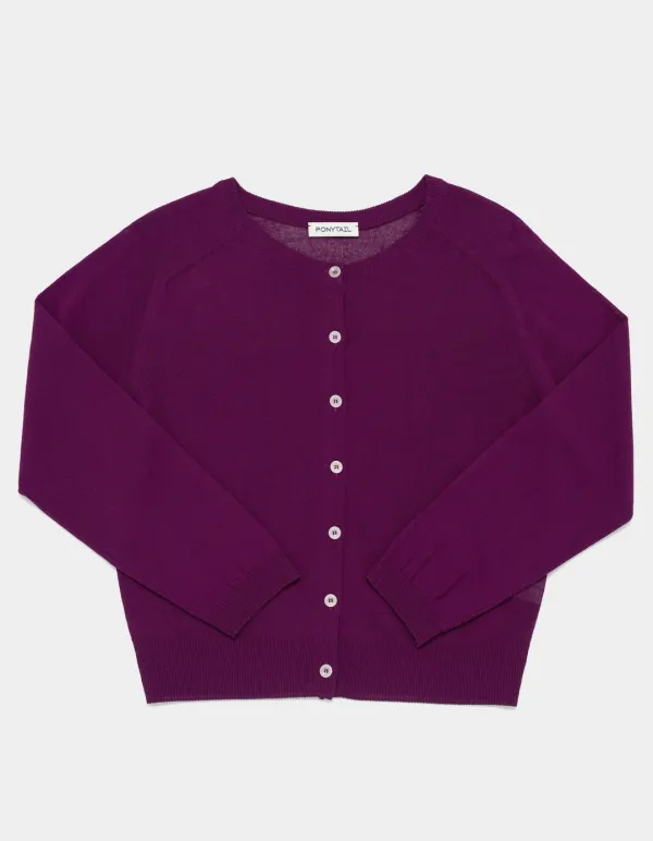 Romy Cotton Cardigan (Wild berry)