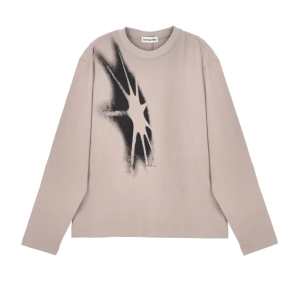 STAR LOGO L/S TEE GREY