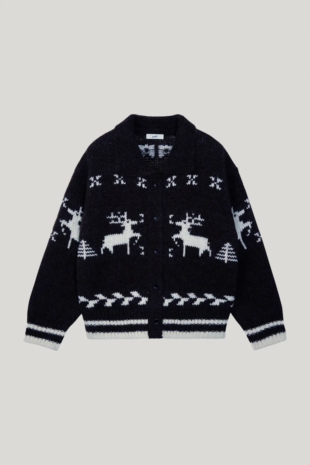 rudolph alpaca wool cardigan_navy