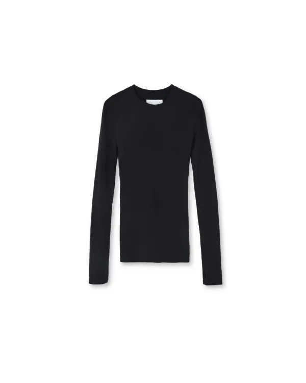 23FW W Line Long Sleeves, Black