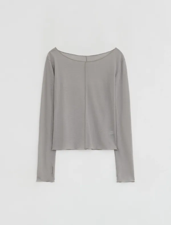 SHEER HAND WARMER T-SHIRT [GREY]