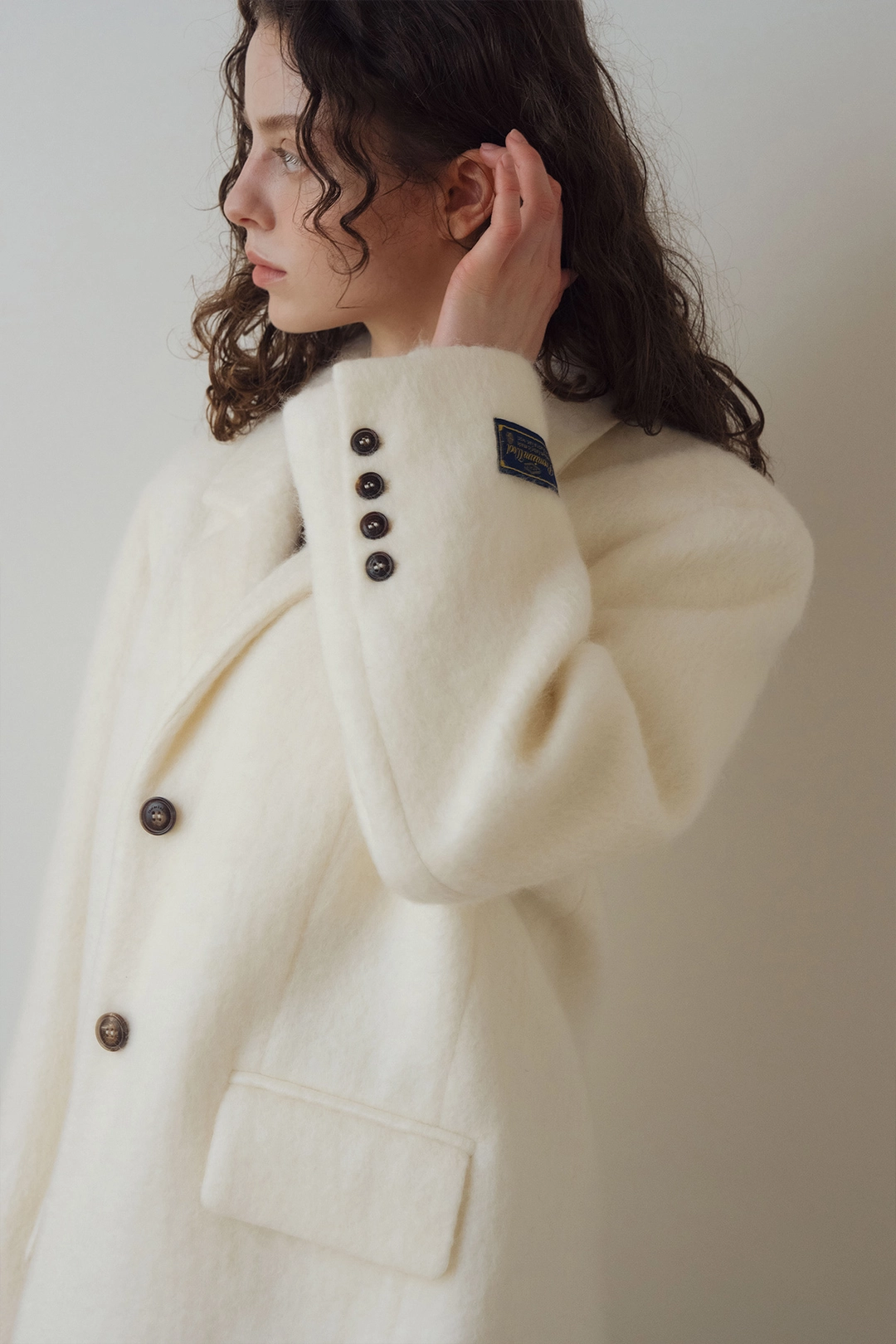 샤드라마 HAIRY WOOL RELAXED FIT JACKET [IVORY] 상품 이미지 2