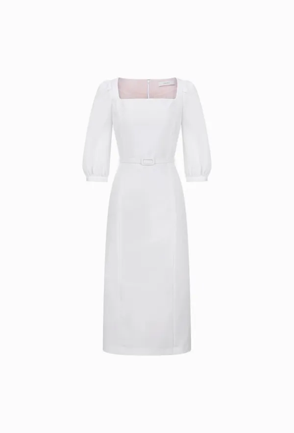 Elara Square-neck One-piece (White)