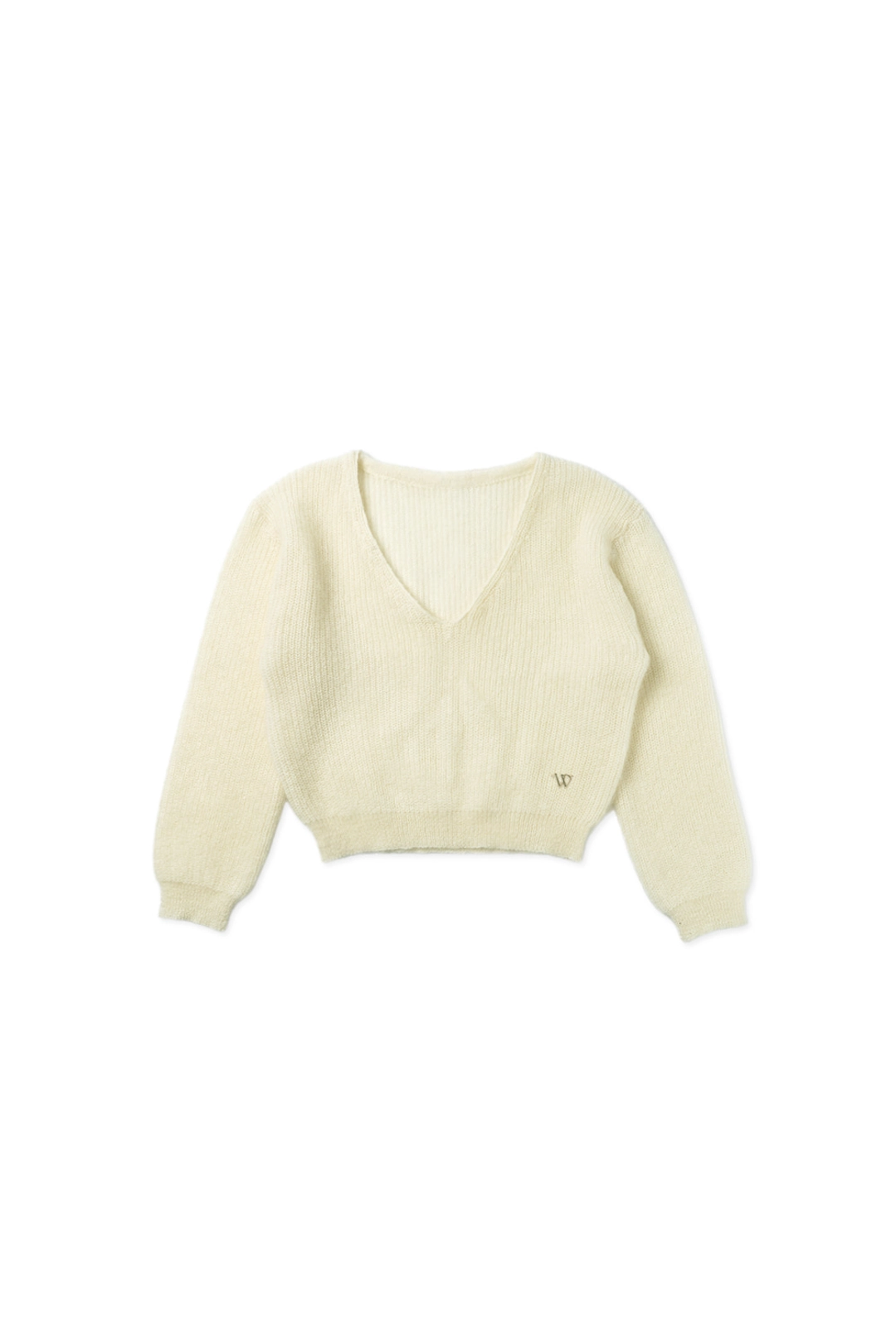 위드아웃썸머 Mohair v-neck knit_ivory 상품 이미지 1