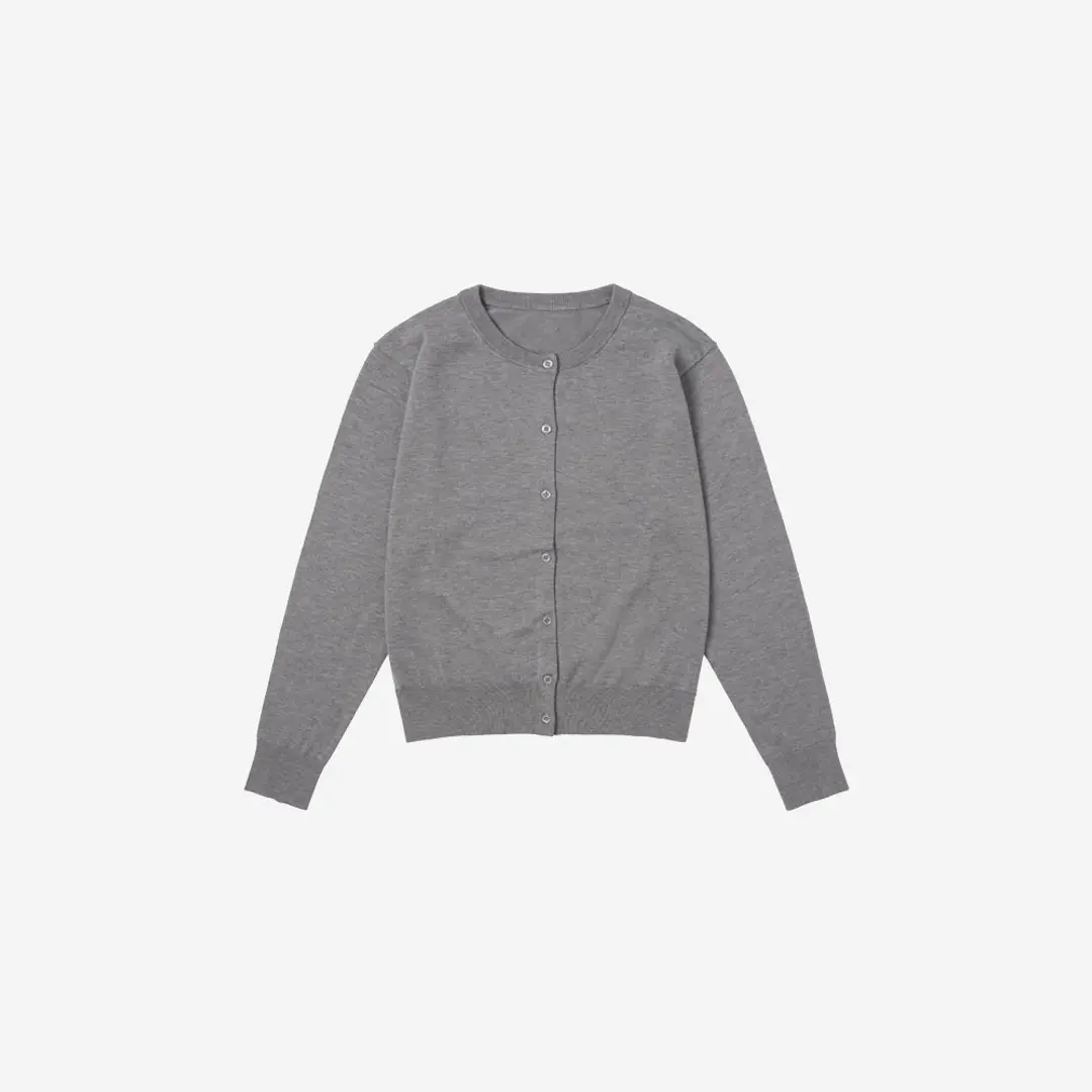 시야쥬 SIKN2138 레귤러 핏 실키 니트 가디건_Dark gray 상품 이미지 3