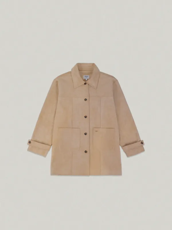 Mellow Suede Half Jacket - Beige멜로우 스웨이드 하프 자켓