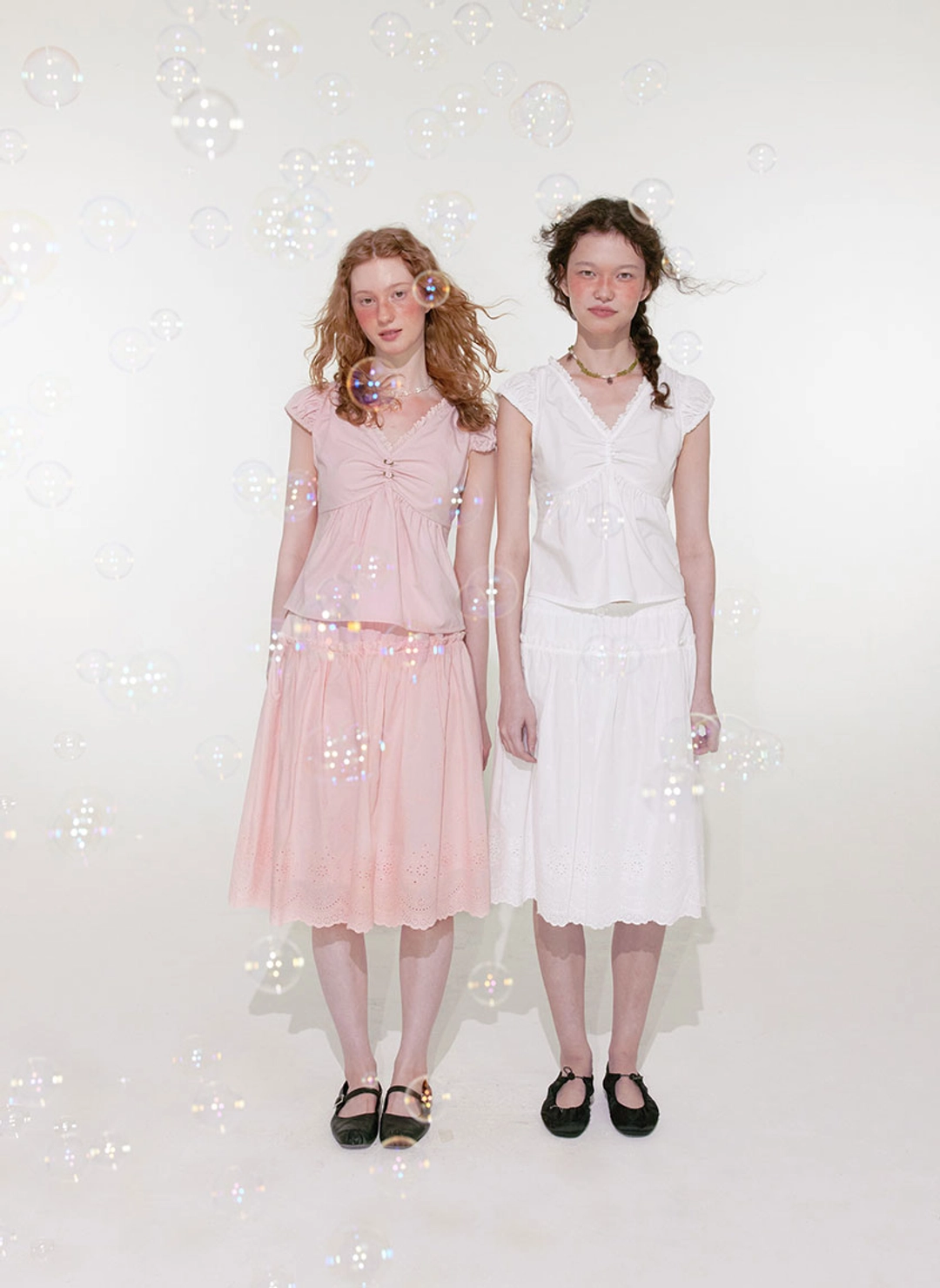 루루서울 [2차] Zoey Shirring Blouse (Pink) 상품 이미지 2