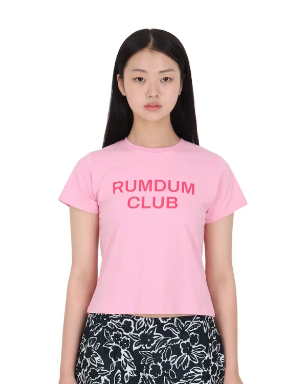[PLZPROJECT]RUMDUM CLUB T-SHIRT, PINK