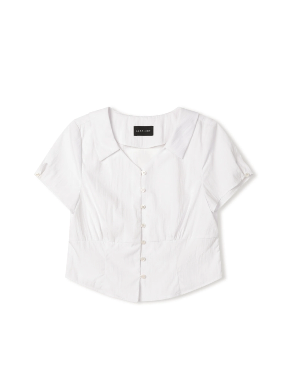 레더리 쥴리 브이넥 카라 블라우스 [WHITE] 상품 이미지 3
