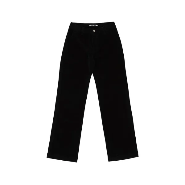 Corduroy Straight Pants (ebony black)