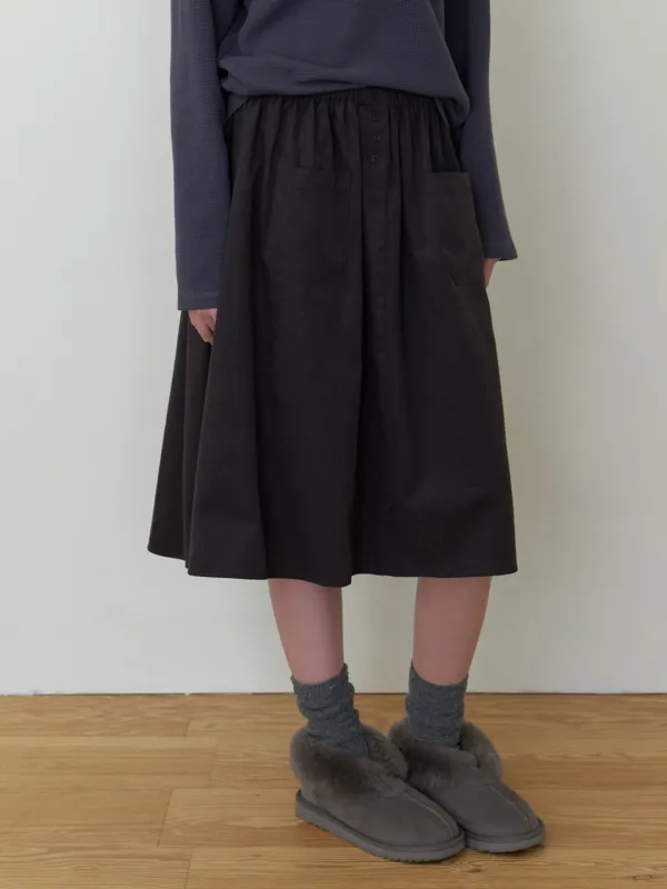 Grass midi skirt (charcoal)