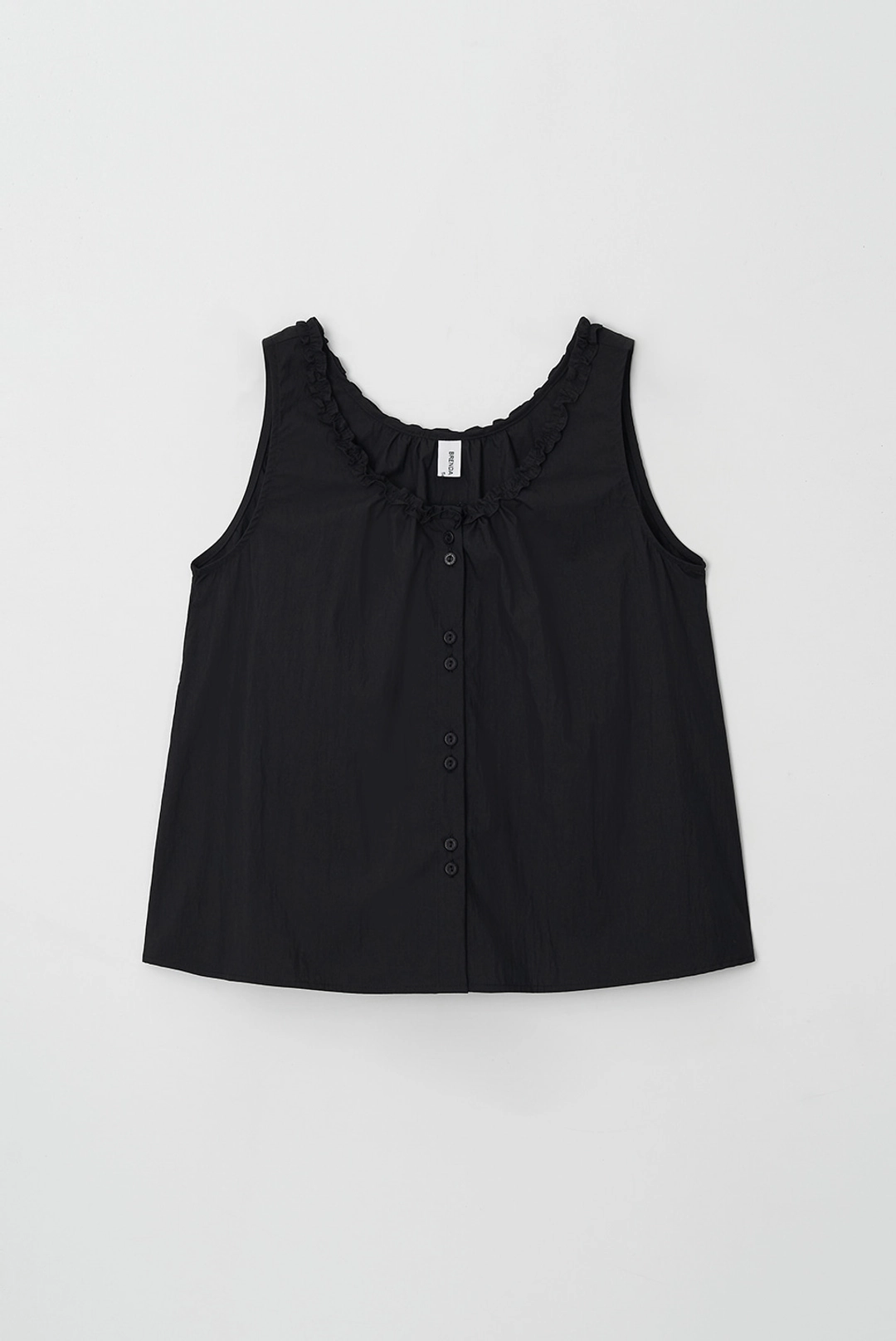브렌다 브렌든 mini frill blouse - black 상품 이미지 1