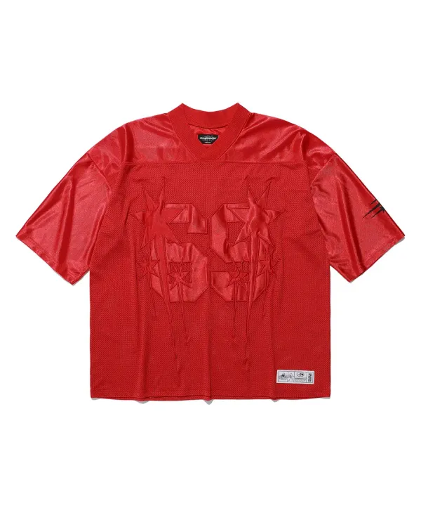 mesh football half jersey[red]
