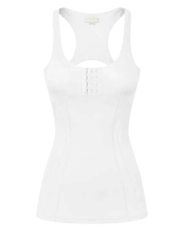 Corset mini dress (White)